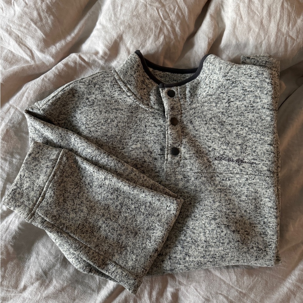 Eddie Bauer Men's Gray Pullover Sweater